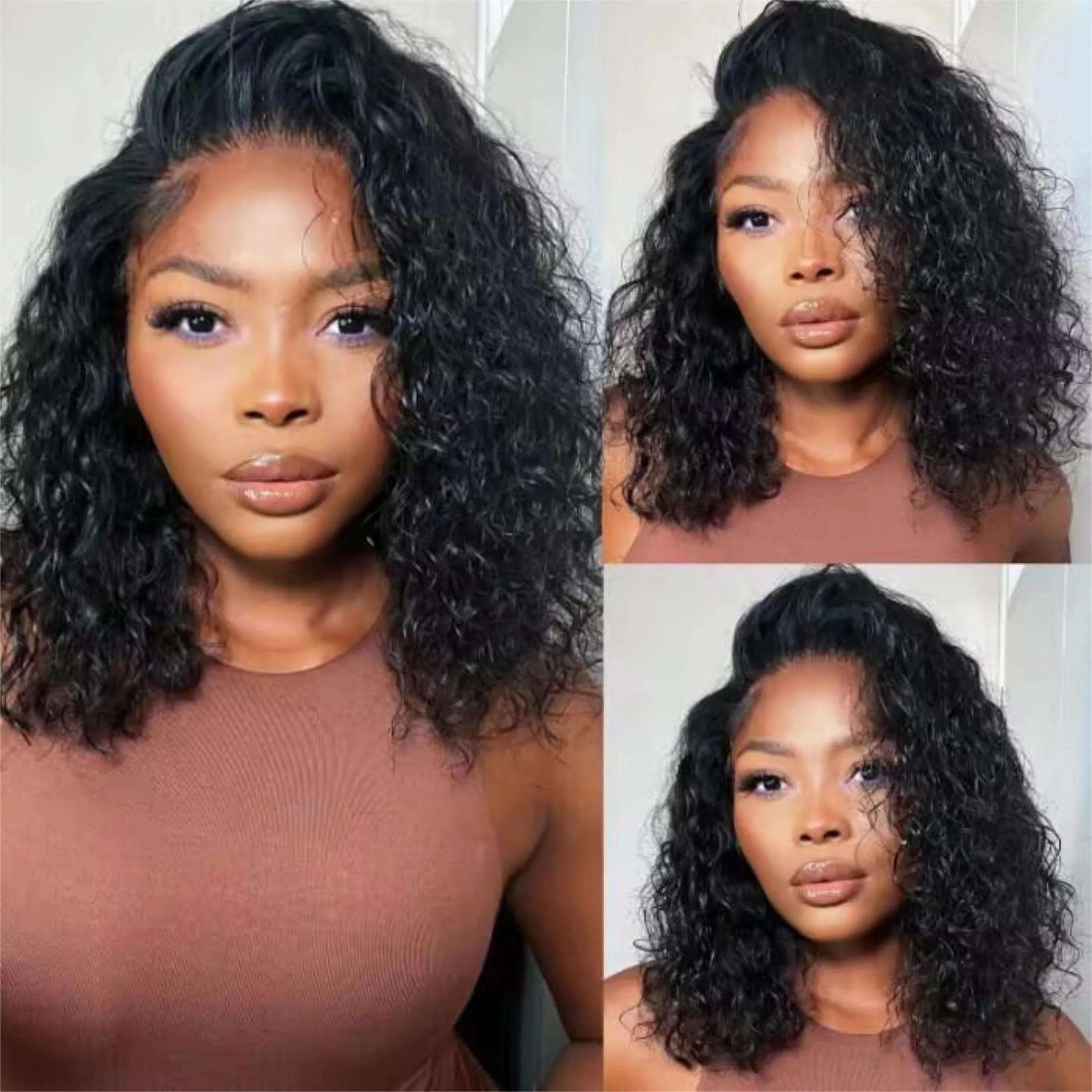 8-14 Short Inch Curly Wave Sho - Glueless Wear And Go Human Hair Wig recension och pris