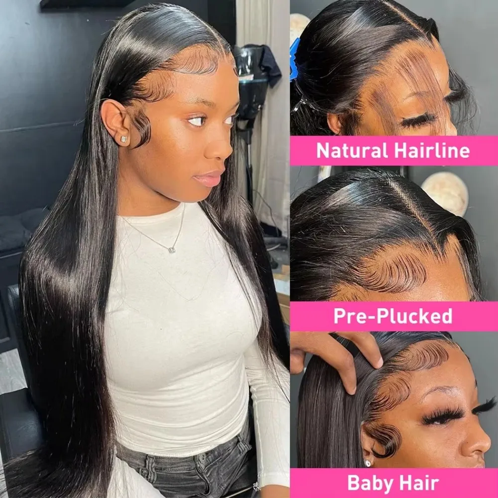Dixtefo Real Hair Straight Lac - Lace Front Wigs recension och pris