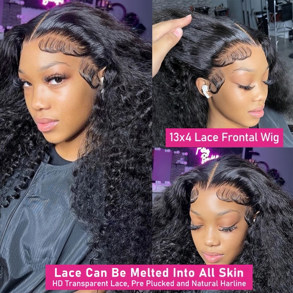 200 Density Water Wave Lace Fr - Lace Front Wigs recension och pris