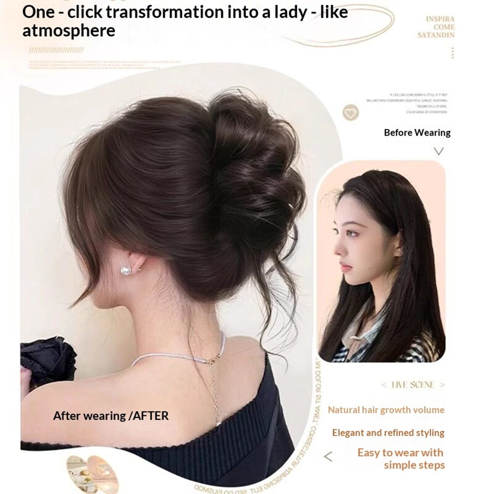 1pc Elegant Chignon Bun Extens - Claw Clip Messy Bun Hair Piece recension och pris