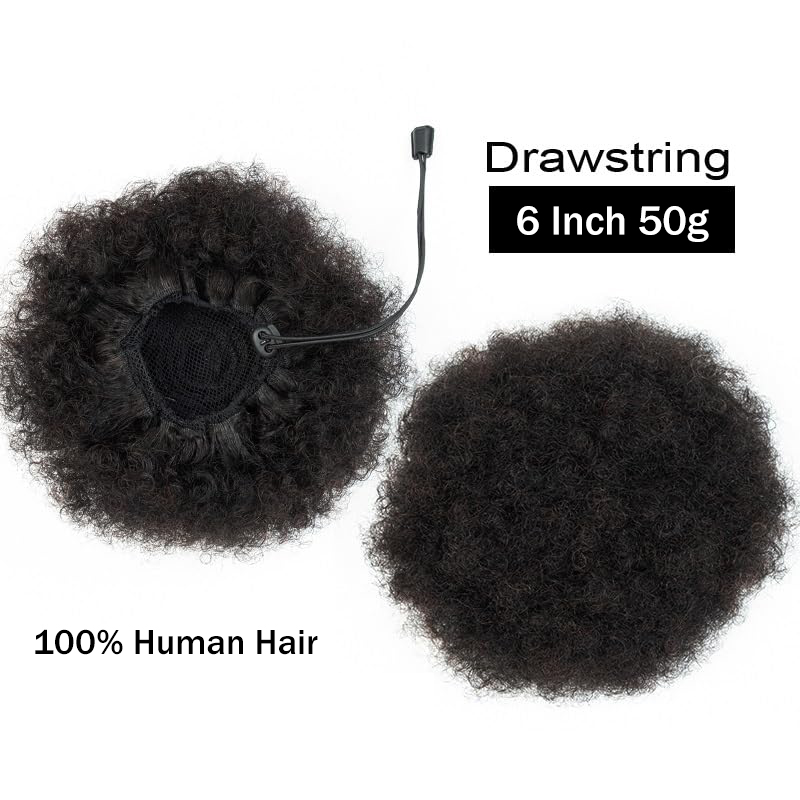 Afro Kinky Puffs 100% Human Ha - Seamless Clip In Hair Extensions Human Hair recension och pris